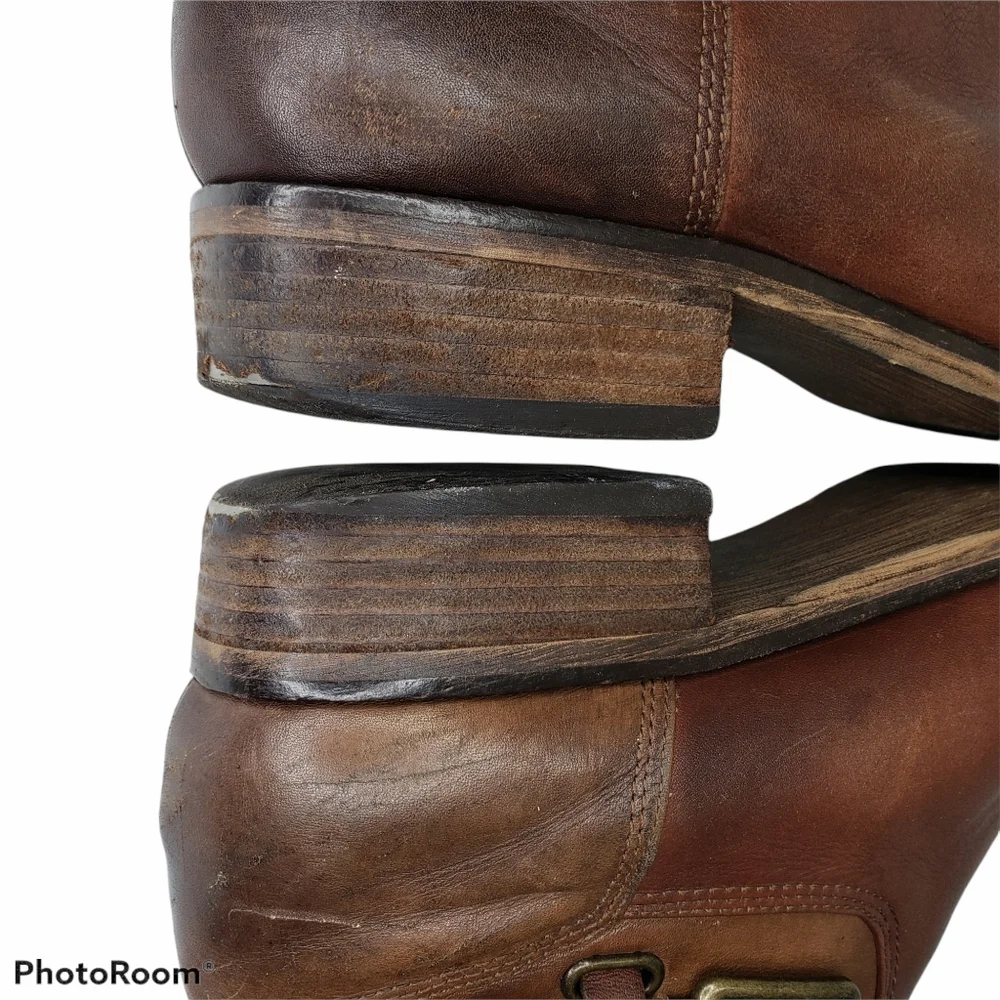 Arturo Chiang Burnished Leather Boots Size 9.5